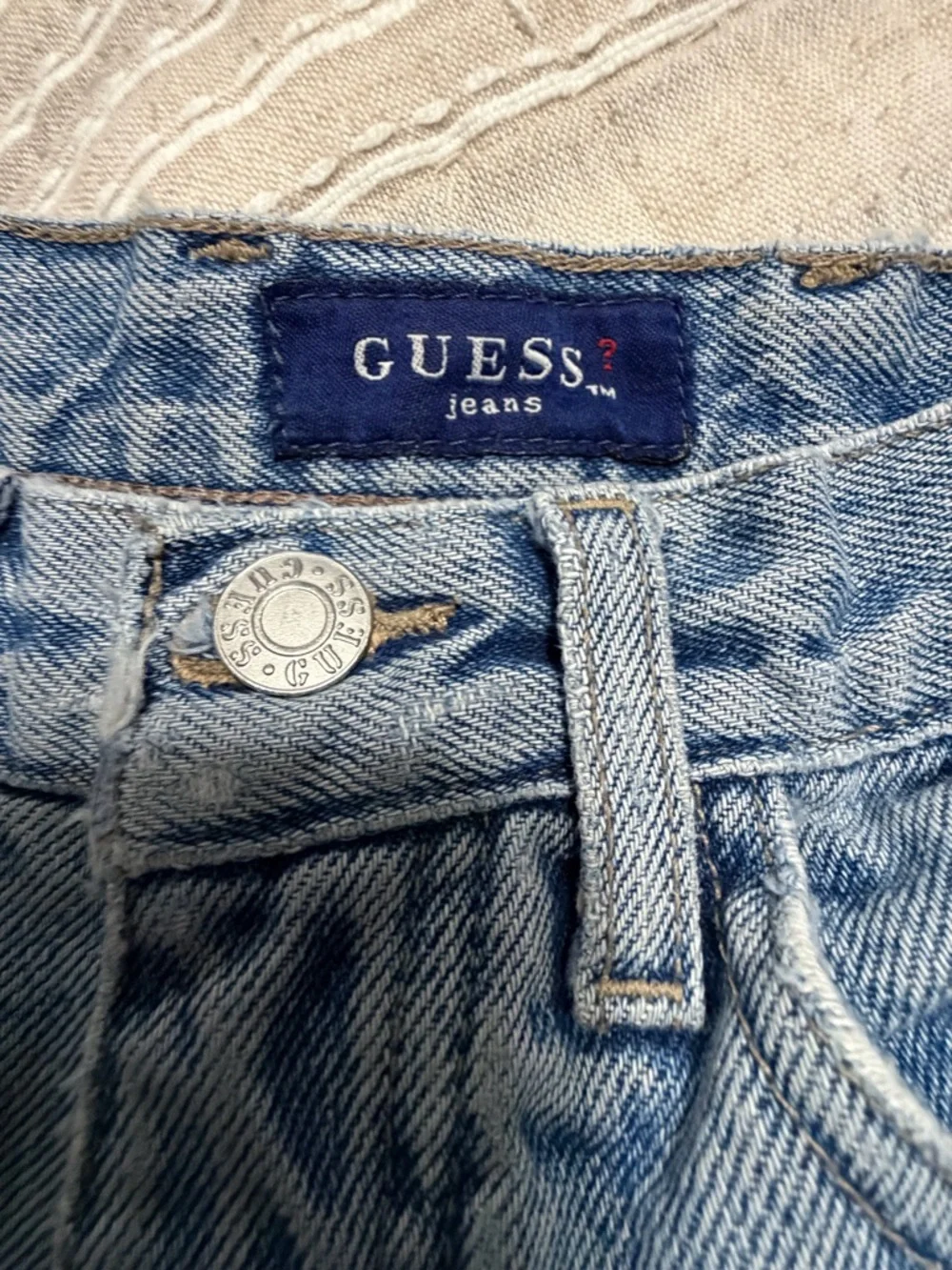 Guess? Vintage Light Wash Jeans with Triangle Patch‎